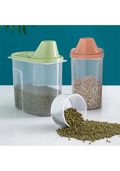 Yeşil 1.9l 2.5l Kapasiteli Pet Gıda Organizatör Plastik Saklama Kabı Ölçüm Fincan Dekantör Şişe Ağzı Mühür Toka Köpek Kedi Tahıl Dağıtıcı Tankı (Yurt Dışından) indirimleri