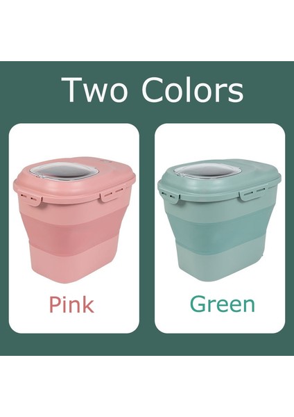 Besleyici B Zlar Yeni Katlanabilir Pet Köpek Kedi Maması Saklama Kabı 7 Kg/15 kg Kuru Evcil Hayvan Yiyecek Kutusu Feedingpuppy Pirinç Plastik Nem Geçirmez Kova (Yurt Dışından) modelleri