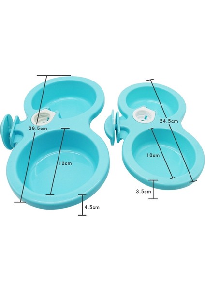 Yeşil S Pet Su Çeşmesi Besleme Çift Plastik Köpek Kasesi Kedi Maması Kasesi Asılı Kafes Köpek Kase Kedi Kase (Yurt Dışından) fırsatları