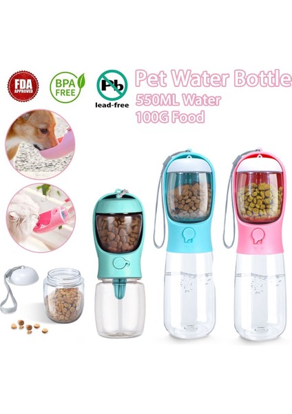 Pembe 550 ml 100G Taşınabilir Köpek Su Şişesi Depolama Gıda ve Su Kabı Küçük Köpek Evcil Hayvanlar Için Besleyici Kase Açık Seyahat Köpek Içme Kaseleri (Yurt Dışından) fiyatları
