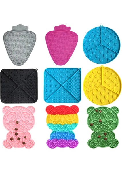 Resim Rengi Evcil Hayvan Malzemeleri Pet Silikon Vantuz Duş Dağınık Yalama Gıda Pedi Kedi Yavaş Yemek Kasesi Köpek Yavaş Yemek Tabağı (Yurt Dışından) fiyatları