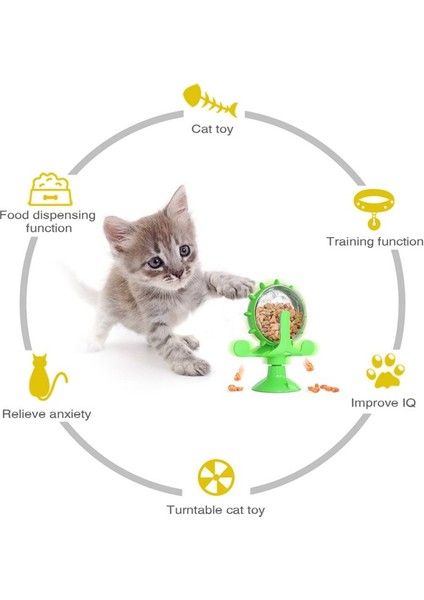 Pet Diş Fırçası 2 Adet 360 ° Dönen Tekerlek Sızdıran Oyuncaklar Kedi ve Köpek Eğitim Besleyici Kedi Fırıldak Kedi Oyuncakları Güçlü Vantuz Besleyici Evcil Hayvan Malzemeleri (Yurt Dışından) indirimleri