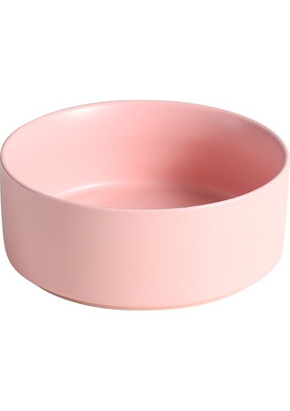 Pembe M - 850ML Seramik Çift Kase Gıda Su Kaseleri Ahşap Standlı Dökülme Yok Köpekler Kediler Için Büyük Besleyici Tabak Besleme Köpek Evcil Hayvan Malzemeleri (Yurt Dışından)