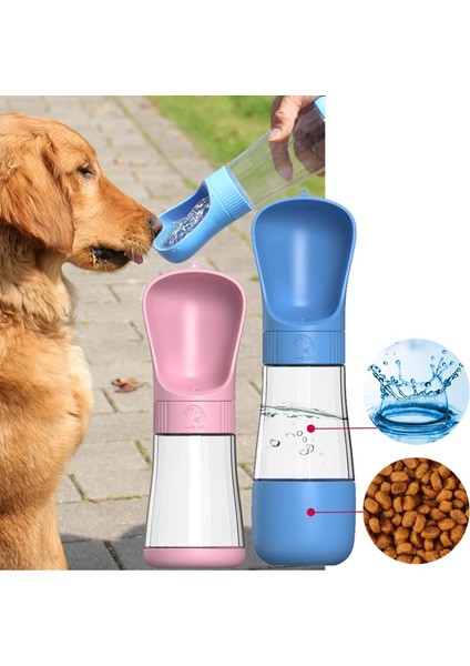 Mavi 330 ml Taşınabilir Köpek Su Şişesi Küçük Büyük Köpekler Için Kase Açık Yürüyüş Köpek Pet Seyahat Su Şişesi Kedi Suluk Köpek Malzemeleri (Yurt Dışından)