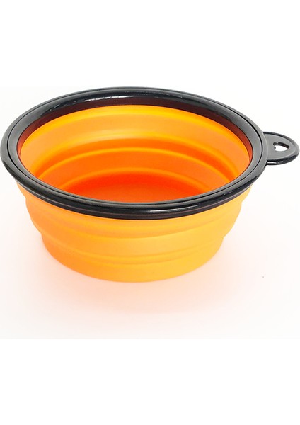 Orange 650ML 350 - 650 - 1000ML Büyük Katlanabilir Köpek Kase Seyahat Aksesuarları Köpek Yemek Tabağı Kase Seyahat Aksesuarları Kedi Konteyner Su Şişesi (Yurt Dışından)