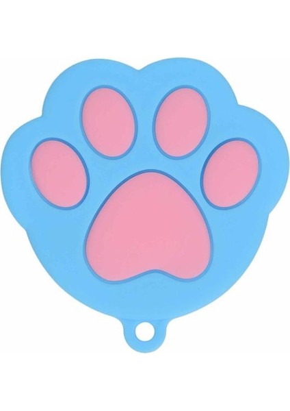 Mavi Silikon Sevimli Ayak Izi ile Pet Gıda Konserve Kapakları Kapakları Kawaii Konserve Kapakları Köpek ve Kedi Konserve Gıda Için Kapakları (Yurt Dışından)