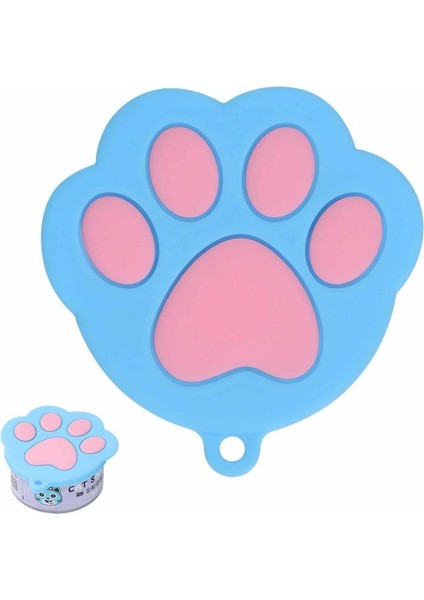 Mavi Silikon Sevimli Ayak Izi ile Pet Gıda Konserve Kapakları Kapakları Kawaii Konserve Kapakları Köpek ve Kedi Konserve Gıda Için Kapakları (Yurt Dışından) fiyatları
