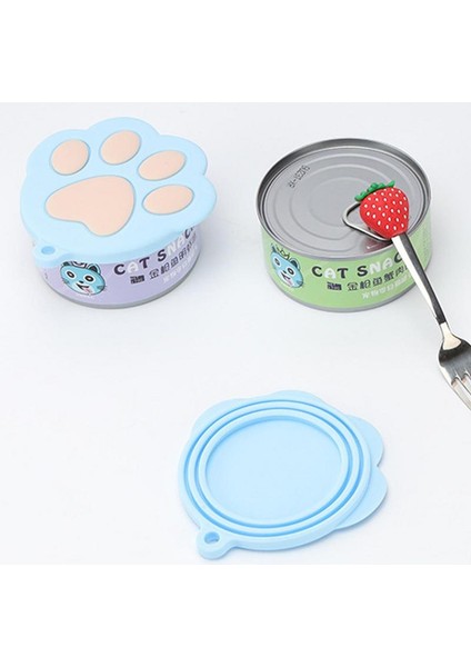 Mavi Silikon Sevimli Ayak Izi ile Pet Gıda Konserve Kapakları Kapakları Kawaii Konserve Kapakları Köpek ve Kedi Konserve Gıda Için Kapakları (Yurt Dışından) modelleri