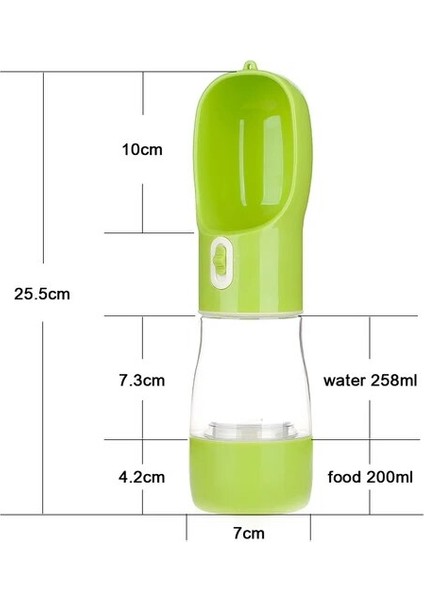 Green1 Hoopet Pet Köpek Su Şişesi Besleyici Kase Taşınabilir Su Gıda Şişesi Evcil Hayvanlar Açık Seyahat Içme Köpek Kaseleri Köpekler Için Su Kasesi (Yurt Dışından)