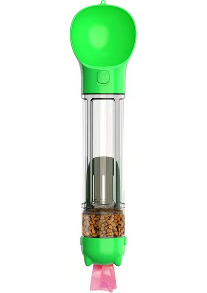 Yeşil 300 ml Yiyecek Kutusu ile Taşınabilir Pet Su Şişesi Sızdırmaz Geri Dönüşümlü Köpek Kantin Gıda Saklama Dağıtıcı Kaka Torbası Kürek 300/500 ml Açık Su Kasesi (Yurt Dışından)