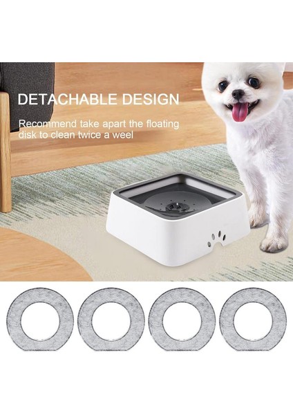 Beyaz Kase Büyük Köpek Su Kasesi 2l Yüzen Pet Su Sıçramaya Dayanıklı Kedi Su Kasesi Boğulma Önleyici Dökülmez Su Araç Taşınan Seyahat Sebili (Yurt Dışından) modelleri