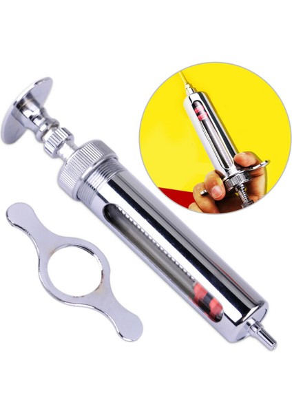 20ML 5ML/10ML/20ML/30ML/50ML/100ML Paslanmaz Çelik Metal Şırıngalavman Örnekleyici Mürekkeple Dağıtım Lavman Şırıngası Besleme Güçlendirici (Yurt Dışından)