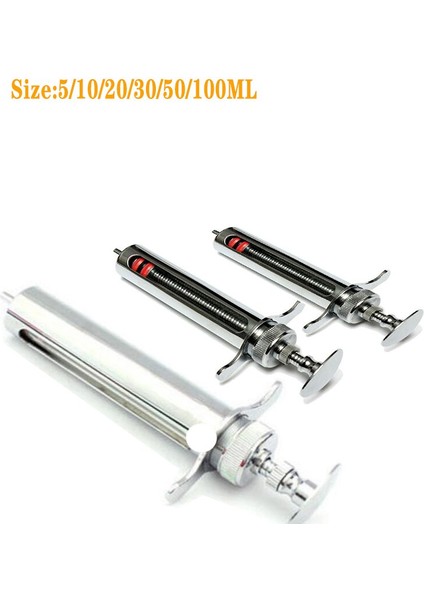 20ML 5ML/10ML/20ML/30ML/50ML/100ML Paslanmaz Çelik Metal Şırıngalavman Örnekleyici Mürekkeple Dağıtım Lavman Şırıngası Besleme Güçlendirici (Yurt Dışından) fiyatları