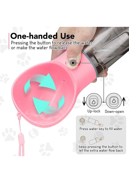 Mavi 300 ml Yiyecek Kutusu ile 3 In 1 Taşınabilir Pet Köpek Su Şişesi Mama Besleyici Tiryakisi Kaka Dağıtıcı Köpekler Için Çok Fonksiyonlu Içme Kaseleri Açık Seyahat (Yurt Dışından) indirimleri