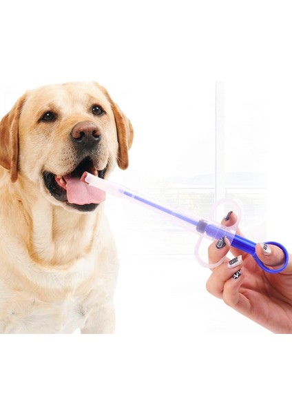 Mavi 1 Adet Pet Ilaç Şırınga Tablet Hap Tabancası Piller Itme Dağıtıcı Ilaç Su Süt Şırınga Köpek Kedi Yavrusu Besleyici Kiti Evcil Hayvan Kaynağı (Yurt Dışından)