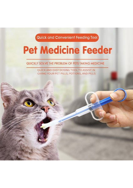 Mavi 1 Adet Pet Ilaç Şırınga Tablet Hap Tabancası Piller Itme Dağıtıcı Ilaç Su Süt Şırınga Köpek Kedi Yavrusu Besleyici Kiti Evcil Hayvan Kaynağı (Yurt Dışından)