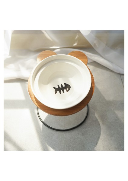 Resim Olarak S Yeni High-End Hayvan Mama Kabı Bambu Raf Seramik Besleme ve Içme Kaseleri Köpekler Kediler Için Evcil Hayvan Besleyici Aksesuarları Evcil Hayvan Ürünleri (Yurt Dışından) indirimleri