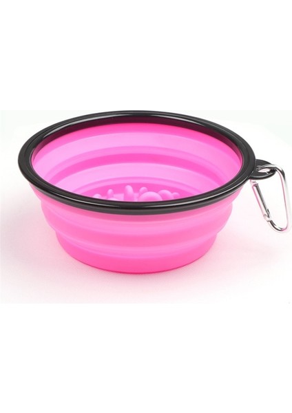 Pembe S-350ML 350 1000ML Seyahat Katlanabilir Pet Köpek Kase Küçük Büyük Köpekler Için Yavaş Yavru Büyük Köpek Maması Kaseler Taşınabilir Pet Besleyici Comedero Perro (Yurt Dışından)