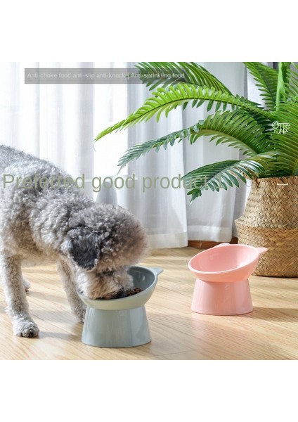 Pembe Kedi Kase Yüksek Ayak Köpek Kase Boyun Koruyucu Kedi Pet Gıda Su Kasesi Anti-Ucu Binoral Pet Besleme Kedi Aksesuarı Pet Tatlı Kase (Yurt Dışından) modelleri