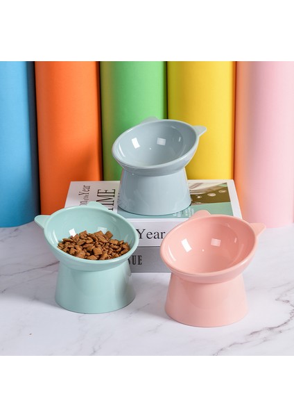 Pembe Kedi Kase Yüksek Ayak Köpek Kase Boyun Koruyucu Kedi Pet Gıda Su Kasesi Anti-Ucu Binoral Pet Besleme Kedi Aksesuarı Pet Tatlı Kase (Yurt Dışından) indirimleri