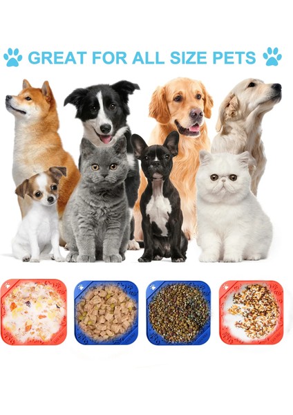 Blue-B S(15X15X0.9CM) Köpek Yavaş Besleyici Yalama Mat Yalama Plakalı Gıda Dağıtıcı, Sıkıntı Kaygısını Azaltıcı;yemek Için Mükemmel, Yoğurt Veya Fıstık Ezmesi Ikramları (Yurt Dışından) fırsatları