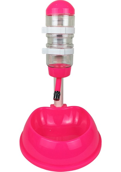 Gül Kırmızı Köpek Tiryakisi Besleyici Kaldırma Kase Dağıtıcı Otomatik Pet Tiryakisi Köpek Kase Su Şişesi Çok Amaçlı Kase Köpek Evcil Hayvan Ürünleri (Yurt Dışından)