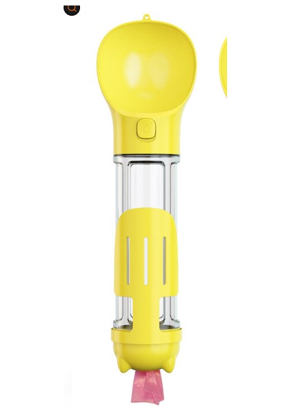 Sadece Sarı Şişe 500ML 4'ü 1 Arada Pet Köpek Seyahati 300ML Su 150ML Mama Dağıtıcısı Dış Mekan Ayrılabilir Portatif Kase Kaka Küreği Çöp Torbası Köpek Için Saklama (Yurt Dışından)
