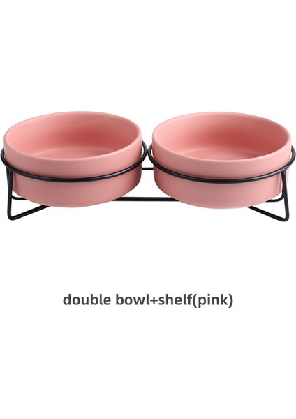 Pembe Çift 1800 ml Büyük Köpek Pet Kedi Köpek Çift Seramik Kase Yavru Kedi Köpekler Için Besleme Yükseltilmiş Standlı Besleyici Su Sebili Besleme Ürün # P007 (Yurt Dışından) indirimleri