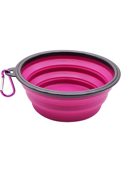 Mor 1000 ml 350 ML/1000 ml Katlanabilir Silikon Hayvan Mama Kabı Taşınabilir Köpek Maması Kabı Açık Kamp Köpek Aksesuarları Için Katlanabilir Besleyici (Yurt Dışından)