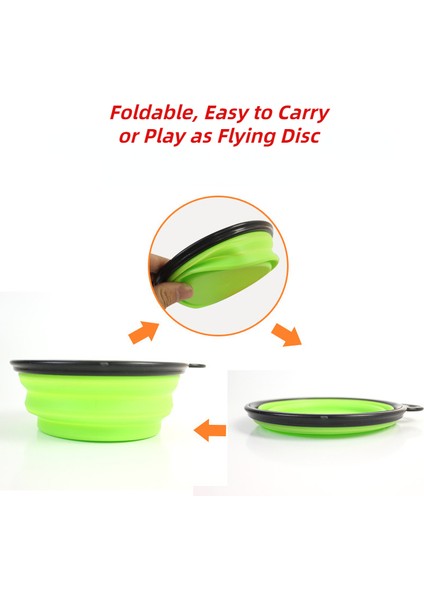 Sarı 1000ML 350ML 1000ML Köpek Katlanabilir Kase Katlanır Silikon Pet Seyahat Kaseleri Gıda Su Besleme Katlanabilir Fincan Köpek Kedi Için Karabina ile (Yurt Dışından) indirimleri