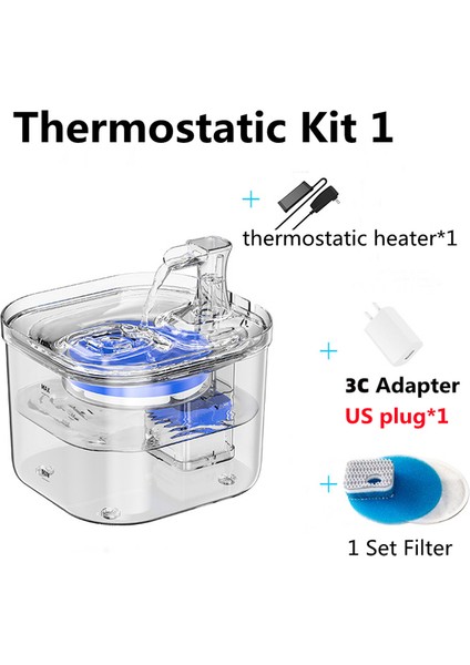Termostatik 1 Abd Yeni Otomatik Kedi Çeşmesi Akan Su Tiryakisi Kedi Köpek Için Otomatik Filtre Akıllı Şeffaf Evcil Hayvan Içme Dağıtıcı Hareket Sensörü (Yurt Dışından) fiyatları