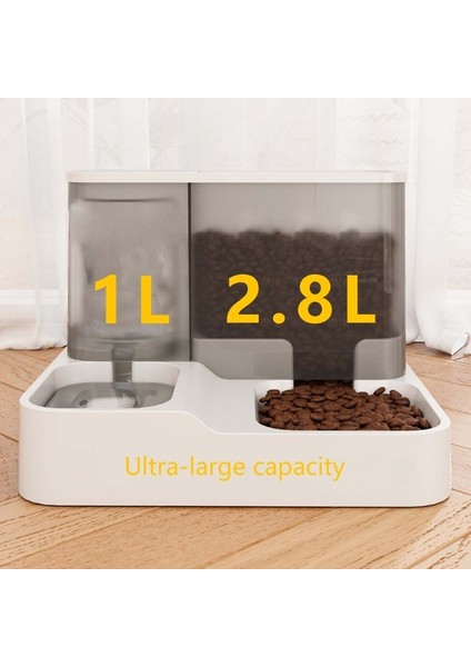 Gri Pratik Köpek Su Yiyecek Kasesi Su Sebili Pet Kedi Için Güzel 2 In 1 Köpek Besleyici Gıda Kabı Kase Y5GB (Yurt Dışından) fiyatları