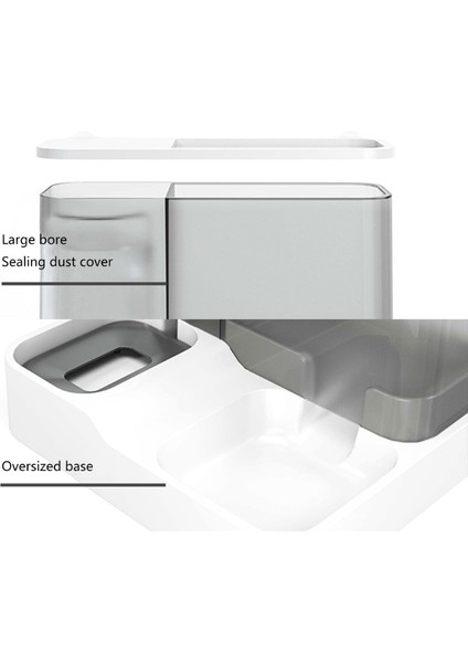 Gri Pratik Köpek Su Yiyecek Kasesi Su Sebili Pet Kedi Için Güzel 2 In 1 Köpek Besleyici Gıda Kabı Kase Y5GB (Yurt Dışından) fırsatları