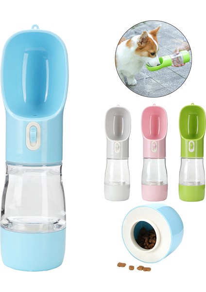 Bir 258ML Mavi Taşınabilir Pet Su Sebili Besleyici Köpek Su Şişesi Kedi Suluk Büyük Küçük Köpek Kedi Seyahat Köpek Yürüyüş Ev Hayvanı Ürünü (Yurt Dışından)