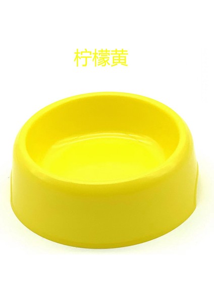 Sarı 13.5X11.5X4.5CM Düz Renk Evcil Hayvan Mama Kabı Plastik Köpek Kase Kedi Kase Yuvarlak Tek Kase Kalınlaşmış Çevre Dostu Köpek Kase Evcil Hayvan Malzemeleri Köpek Aksesuarları (Yurt Dışından)
