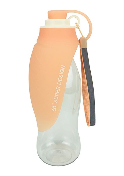 Orange B 580 ml 580 ml Taşınabilir Pet Köpek Su Şişesi Yumuşak Silikon Yaprak Tasarım Seyahat Köpek Kase Yavru Kedi Içme Açık Pet Su Sebili (Yurt Dışından)