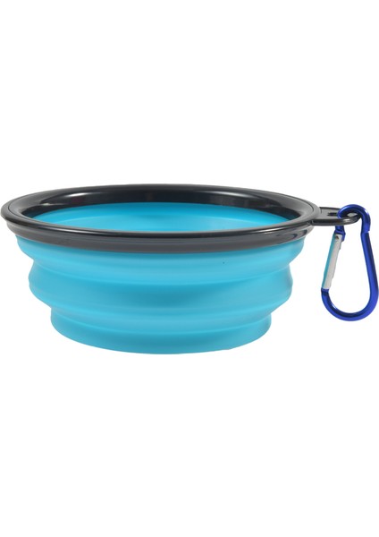 Açık Mavi 350ML 350ML 1000ML Taşınabilir Katlanabilir Kedi Kase Köpek Havzası Açık Seyahat Taşınabilir Silikon Hayvan Mama Kabı (Yurt Dışından)