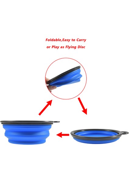 Açık Mavi 350ML 350ML 1000ML Taşınabilir Katlanabilir Kedi Kase Köpek Havzası Açık Seyahat Taşınabilir Silikon Hayvan Mama Kabı (Yurt Dışından) modelleri