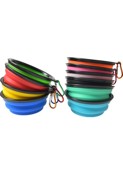 Açık Mavi 350ML 350ML 1000ML Taşınabilir Katlanabilir Kedi Kase Köpek Havzası Açık Seyahat Taşınabilir Silikon Hayvan Mama Kabı (Yurt Dışından) fırsatları