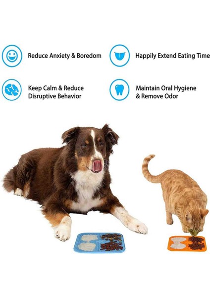 Turuncu Pet Yalama Pedi Yavaş Besleyici Yalama Silikon Mat Evcil Köpekler Kediler Için Yavaş Yemek Kaseleri Yalama Mat Besleme Kediler Köpekler Kase Dağıtıcı (Yurt Dışından) modelleri