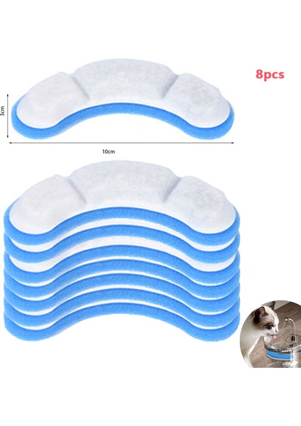 8 Adet 10X3X1 cm Yedek Aktif Karbon Filtre Kedi Su Içme Çeşmesi Değiştirilen Filtreler Çiçek Pet Köpek Yuvarlak Çeşme Dağıtıcı (Yurt Dışından) fiyatları