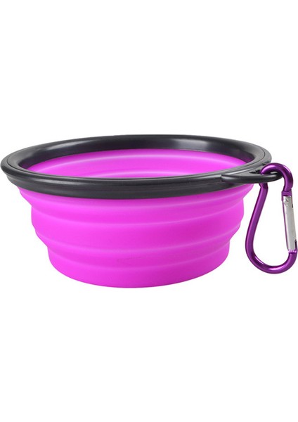 Mor 1000 ml 350/1000 ml Büyük Katlanabilir Köpek Kedi Katlanır Silikon Kase Taşınabilir Köpek Maması Kabı Açık Besleyici Bulaşık Kase Köpek Aksesuarı (Yurt Dışından)