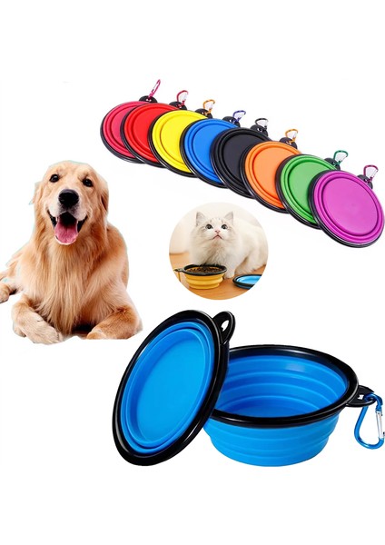 Mor 1000 ml 350/1000 ml Büyük Katlanabilir Köpek Kedi Katlanır Silikon Kase Taşınabilir Köpek Maması Kabı Açık Besleyici Bulaşık Kase Köpek Aksesuarı (Yurt Dışından) modelleri