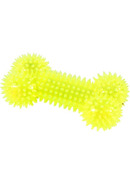 Sarı L-16CM Pet Köpek Oyuncakları Cızırtılı Kauçuk Oyuncaklar Çiğnemek Komik Diken Kemikleri Şekil Tpr Molar Köpekler Için Çiğneme Oyuncakları Interaktif Eğitim Temizleme Dişleri (Yurt Dışından)