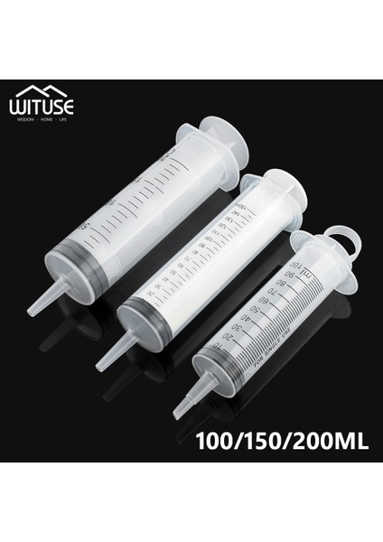 200 ml 100/150/200 ml Şırınga Yeniden Kullanılabilir Büyük Topraksız Besin Steril Sağlık Ölçüm Enjektör Araçları Köpek Kedi Besleme Aksesuarları (Yurt Dışından) fırsatları