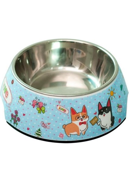 24 M Paslanmaz Çelik Köpek Mama Kabı Çift Melamin Kedi Mama Kabı Kaymaz Hayvan Mama Kabı Besleme ve Içme Kedi Malzemeleri Köpek Mama Kabı (Yurt Dışından)