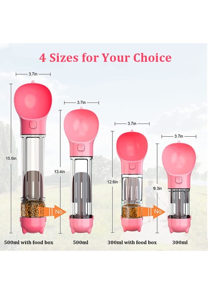 Sarı 300 ml Taşınabilir Köpek Su Şişesi Suluklar Köpek Kedi Maması Su Sebili 3 In 1 Sızdırmaz Açık Köpek Suluk Evcil Hayvan Aksesuarları (Yurt Dışından)