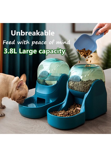 Portakal Suyu 3.8l Büyük Kapasiteli Hayvan Mama Kabı Pet Otomatik Besleyici Dağıtıcı Kedi Tiryakisi Köpek Su Kasesi Kedi Kase Köpek Havzası Besleme Evcil Hayvan Malzemeleri (Yurt Dışından)