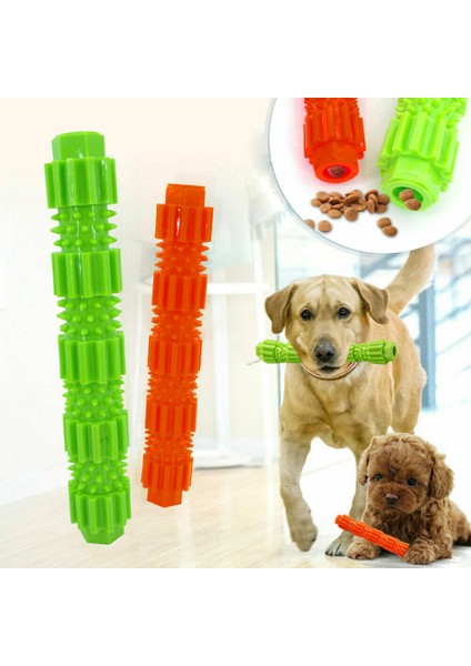 Yeşil L Dayanıklı Köpek Çiğneme Oyuncağı Köpek Diş Fırçası Çubuğu Yumuşak Kauçuk Diş Temizleme Noktası Masajı Küçük Köpek Azı Dişi Игрушки Для Собак Игрушки (Yurt Dışından)