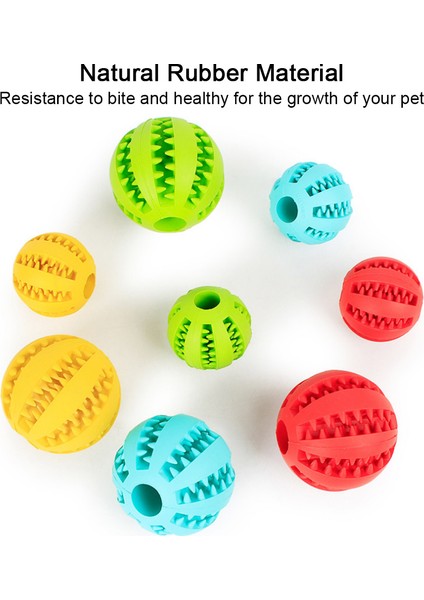 Yeşil L-7cm Pet Köpek Oyuncakları Streç Kauçuk Sızıntı Topu Köpek Komik Interaktif Oyuncak Diş Temizleme Topları Isırmaya Dayanıklı Çiğneme Oyuncakları 5cm/6cm/7cm (Yurt Dışından)